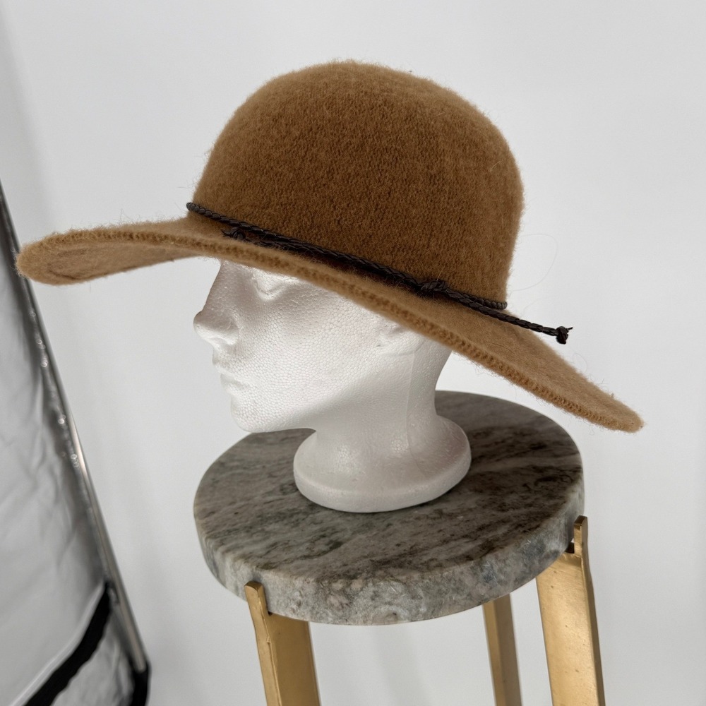 Scala Pronto Floppy Wool Blend Hat Womens OS Old Money Camel Brown WesternEUC